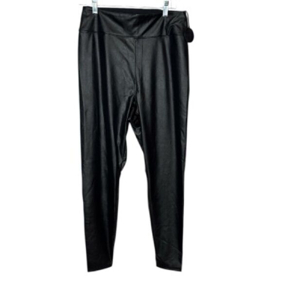 Aerie Offline Women’s Black Real Luxe Faux Leather High Waist Leggings. Size Lg. - Picture 1 of 9
